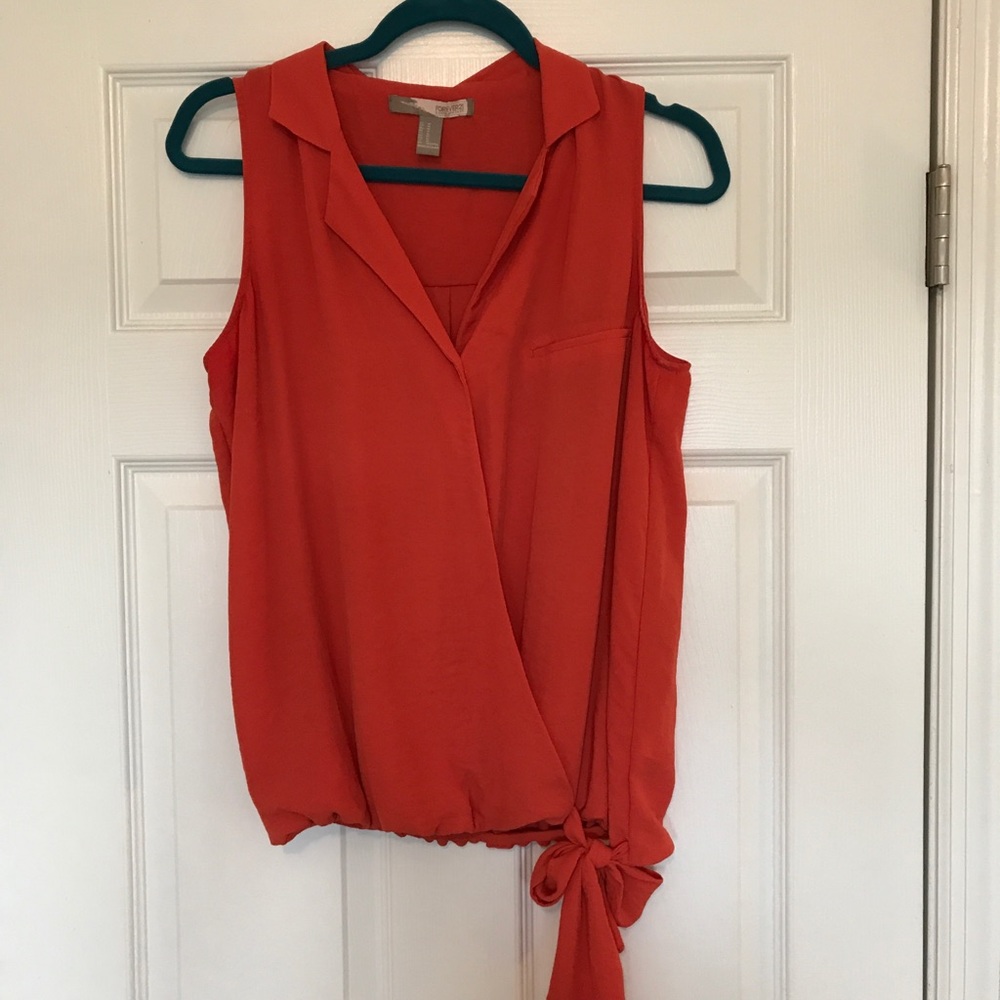 Orange blouse tank